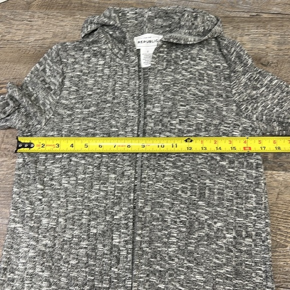 For The Republic Women’s Knit Open Front Hooded Duster Cardigan Size Small - Picture 7 of 10